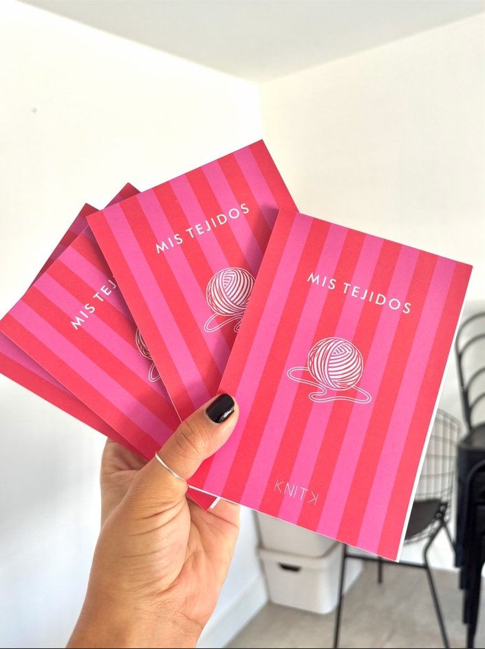 Bloc de notas para proyectos de tejido.