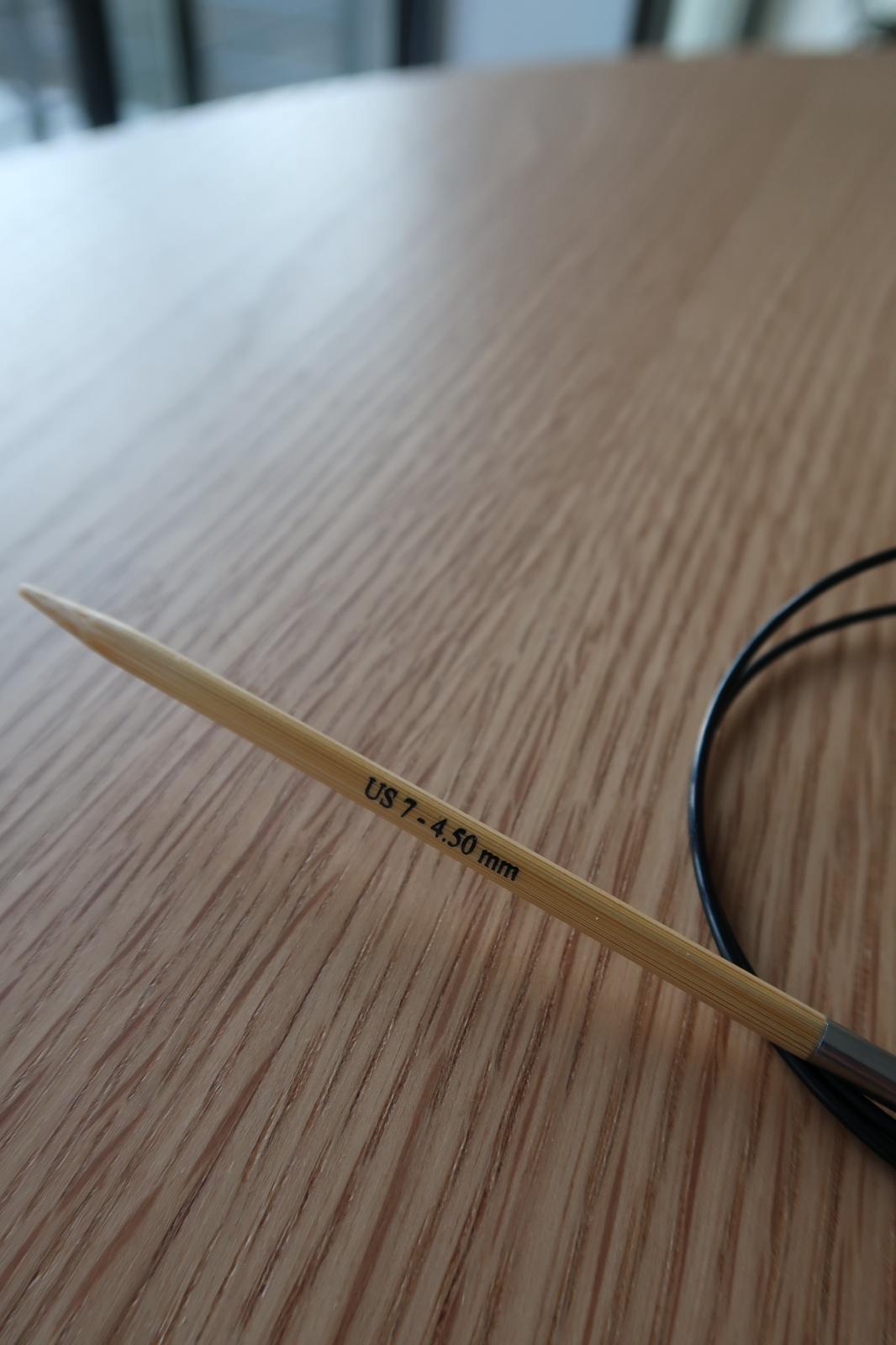 Aguja circular de bamboo 4.5mm